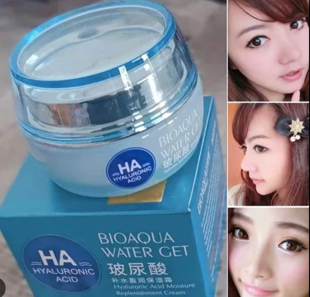 BIOAQUA CONTORNO DE OJOS+ CREMA FACIAL DE ACIDO HIALURONICO+ ENVIO GRATIS